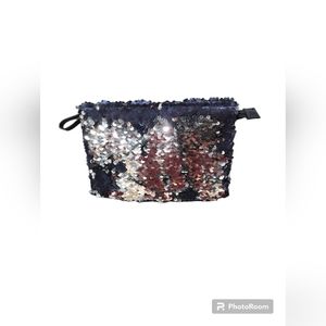 Blue and Silver Sequin Clutch Size S